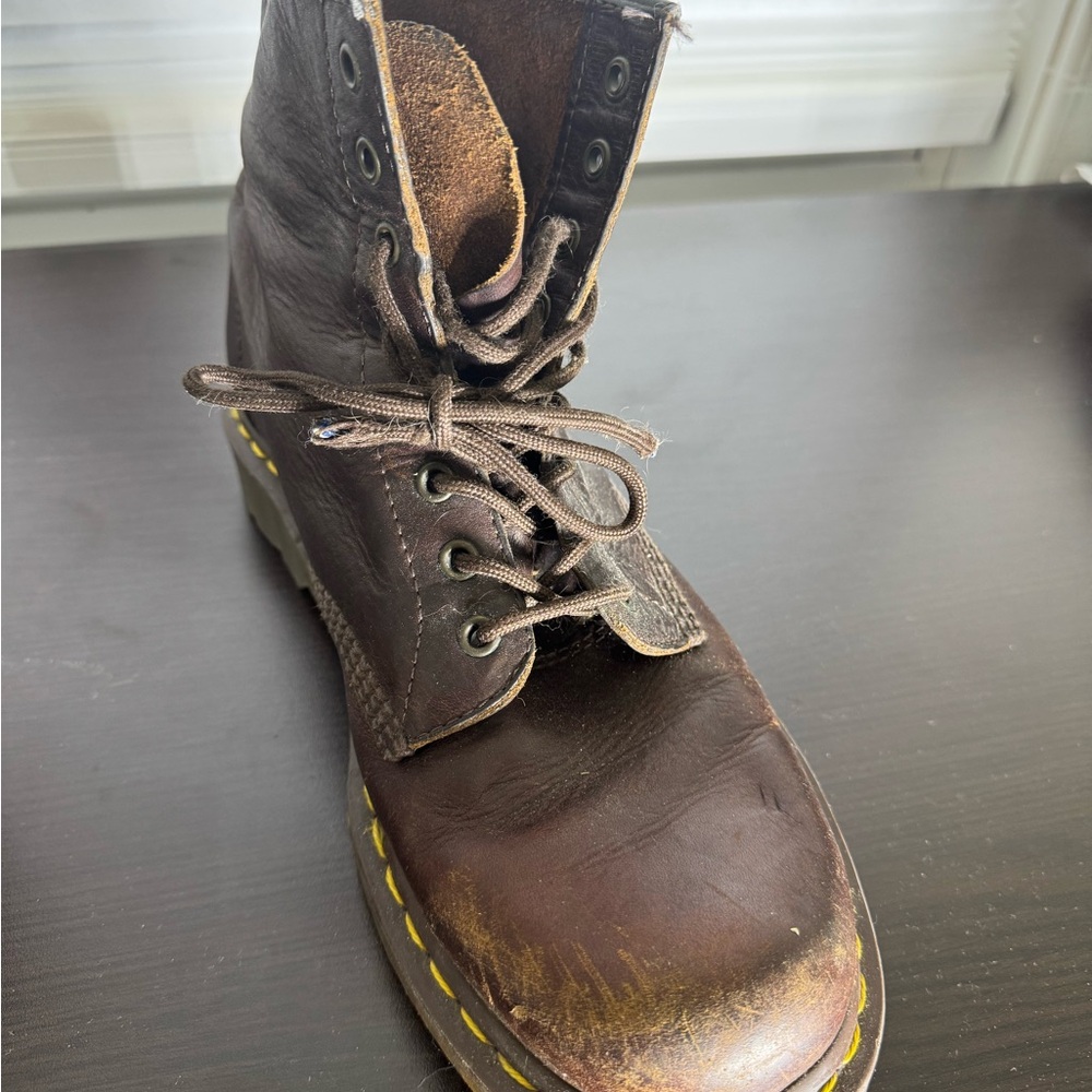 Dr. Martens 1460 Brown Leather Boots - Picture 5 of 9